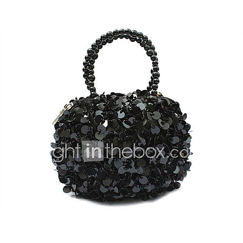 ONDY NewCompact Hand Beaded Evening Bag (Black)