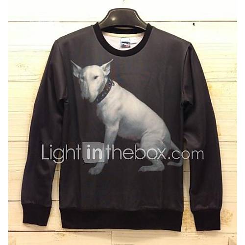 Mens 3D Series Dog Pattern Printing Fashion Fleece