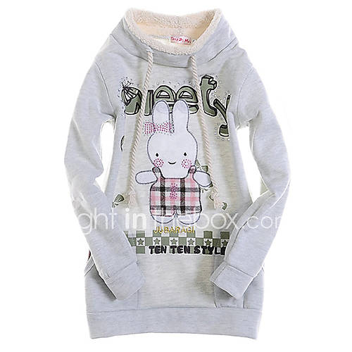 Girls Sweet Rabbit Print Princess Cartoon Sweatshirts