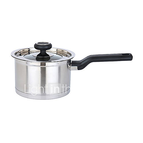 3 QT Stainless steel Saucepan with Plastic Handle and Cover, Dia 16cm x H15cm