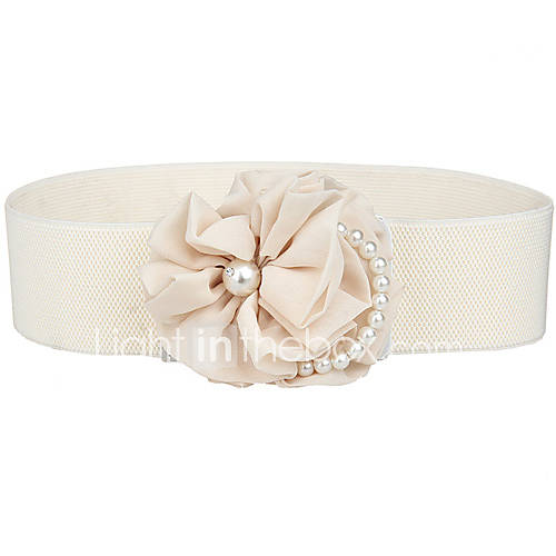 Elastic And Leatherette Party/Casual Sashes With Pearls(More Colors)