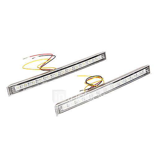 2 Universal White 12 SMD 5050 LED Daytime Running Light Car Day Driving Fog DRL Lamp