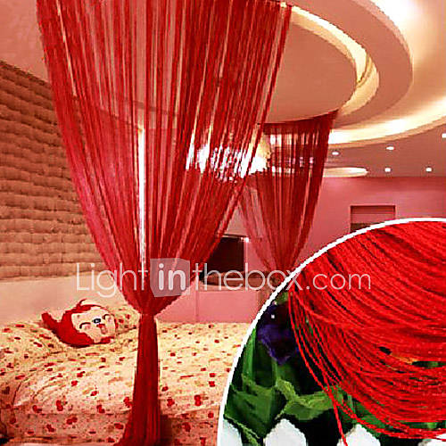 Dreamy Fashion Pure Solid Curtain Line   Random Colors (39W ×109L)