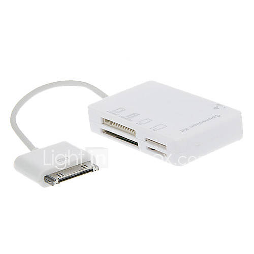 All in 1 Memory Card Reader USB HUB Connection Kit (White)