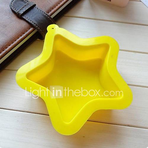 Pentacle Star Shape Cake Baking Moulds, Silicone Material, Random Color