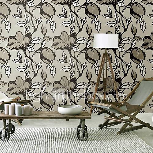 Contemporary Floral Non Woven Wallpaper