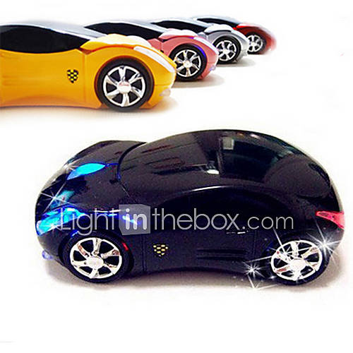2.4G Wireless Super Car Pattern Mute Optical Mouse(Assorted Colors)