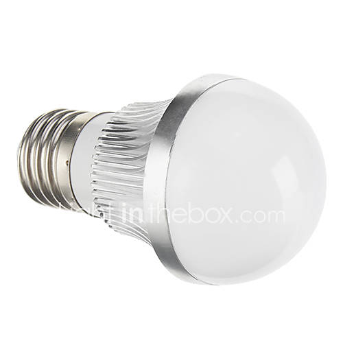 E27 3W COB 166LM 2921K Warm White Light LED Globe Bulb  Silver (95 265V)