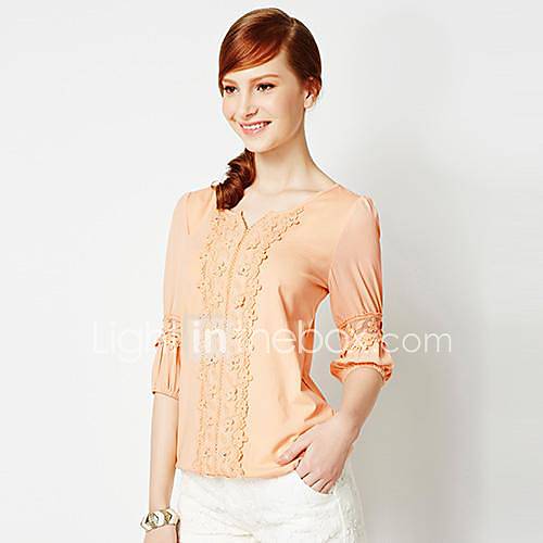 Womens Summer Classic Lace Stitching Sleeve T shirt ST420080