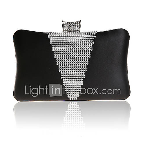 BPRX New WomenS Fashion Rectangle Textured Metal Evening Bag (Black)