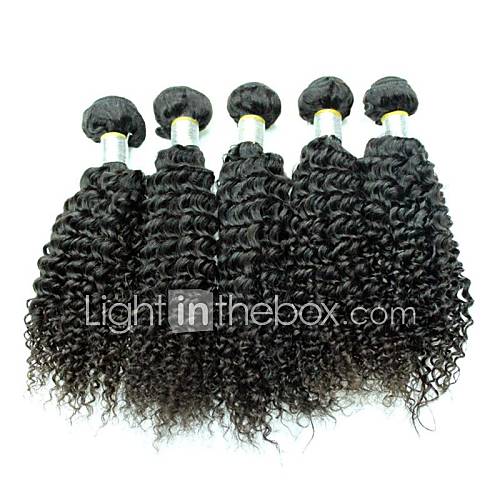 Virgin Hair Unprocessed Human Hair Kinky Curly Natural Color 16Inches