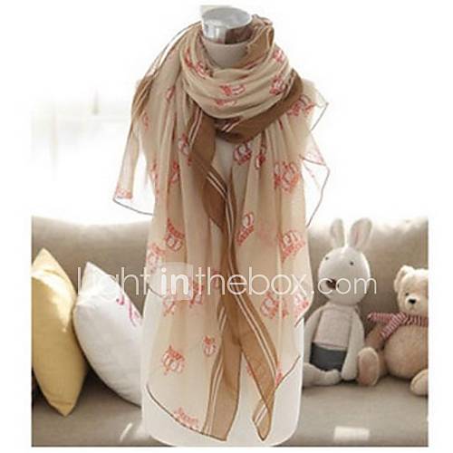 Womens New Crown Beach Long Chiffon Scarf