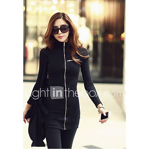 Womens Fashion Slim Black Sweatshirts