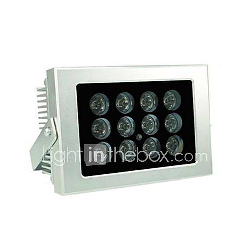 Surveillance 24W 850nm 12 IR LED Array Illuminator Light LSZ 180P Silver