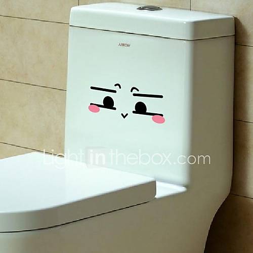 People Cute Face Toilet Posted Wall Stickers