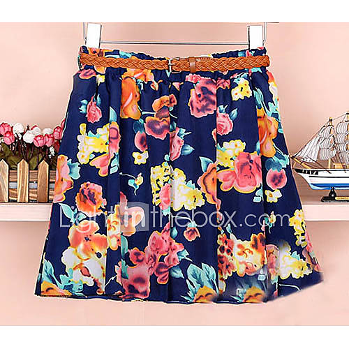 Womens Fashion Flower Skirt