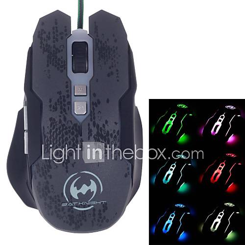 BATKNIGHT Ghost Bat S3200 ESports Colorful Glare USB Gaming Mouse (400 4000 DPI)