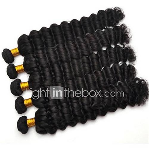 Popular Malaysian Deep Wave Weft 100% Remy Human Hair Mixed Lengths 1214 16