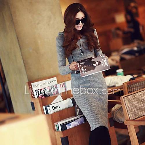 Womens Casual Long Sleeve Hooded Bodycon Dress