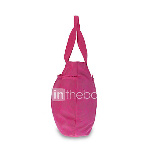 Outdoor Plaid Nylon Shoulder Bag   Pink