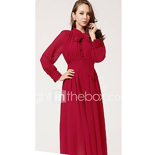 Womens Pink Long Sleeves Dress