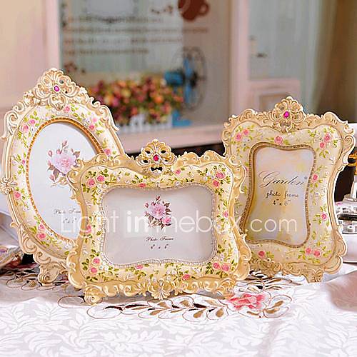 6 7 Modern European Style Pearl Metal Picture Frame Set of 3