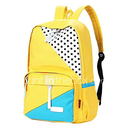 8 Colors Fashion School Bags Canvas Backpack