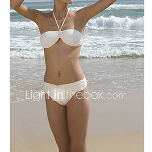 Womens Halter Solid Color Bikini