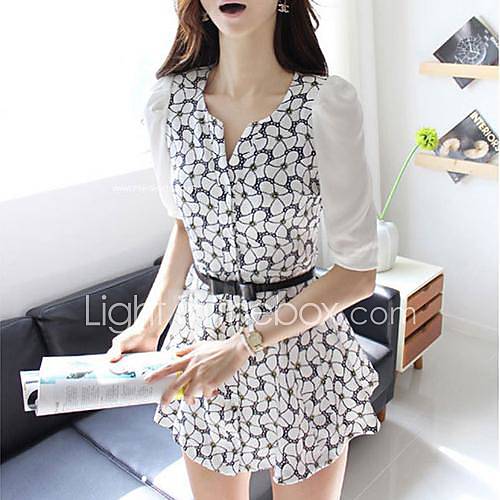 Womens Floral Prints Chiffon Dress