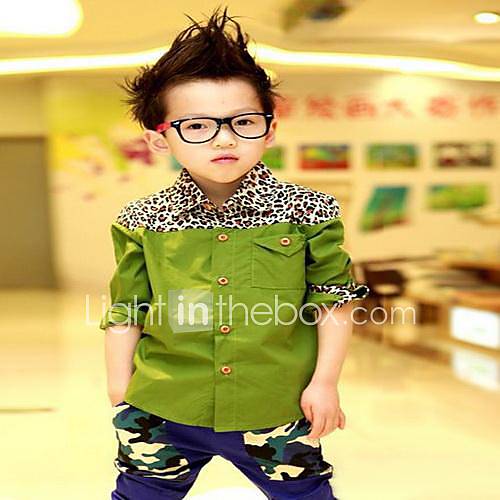 Boys Shirt Collar Long Sleeve Shirt