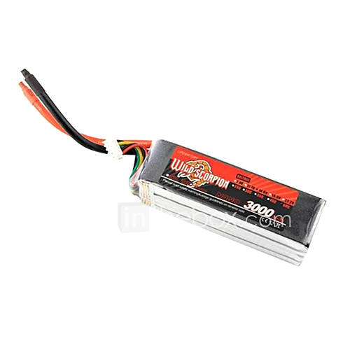 Wild Scorpion 14.8V 4S 3000mAh 45C Li Po Battery(T Plug)