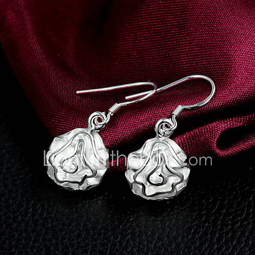 Hot Sale High Quality Fashion Slivery Alloy Womens Drop Earring(1 Pair)