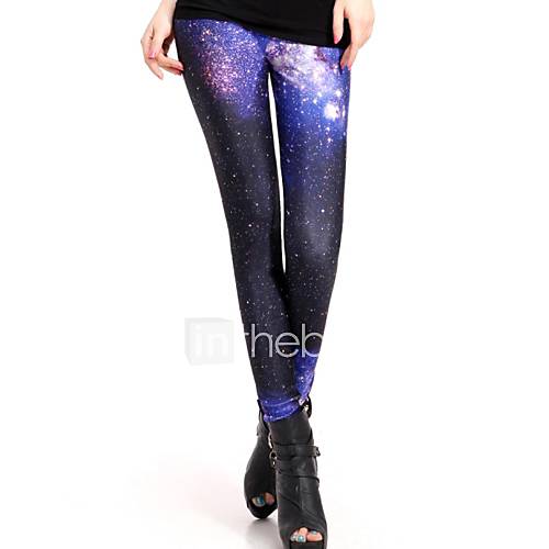 Elonbo The Stars Twinkle Style Digital Painting Women Free Size Tight Leggings