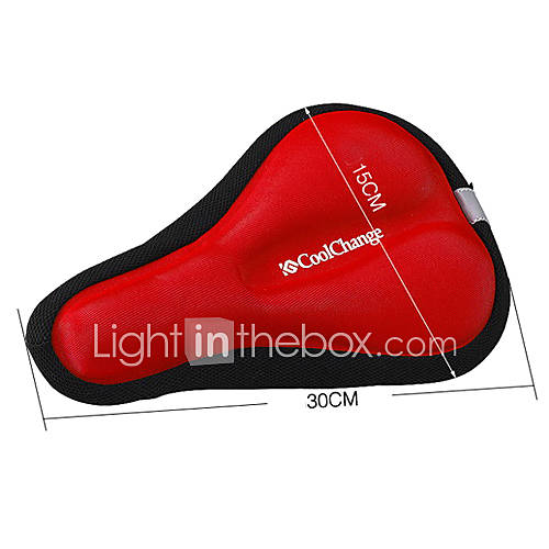 CoolChange 3D High Elastic Thick Lycra Red Bicycle Saddle Cushion