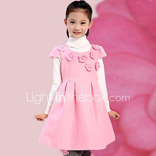 WXH ChildrenS Three Dimensional Flowers Sundress(Pink)