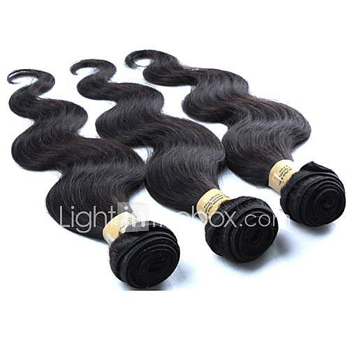 12 14 16 3Pcs Lot Color 1B Grade 5A 100G/Pcs Peruvian Virgin Body Wave Human Hair Extension