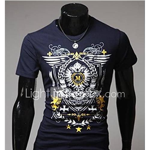 Mens Casual Fashion Short Sleeve Print T Shirt