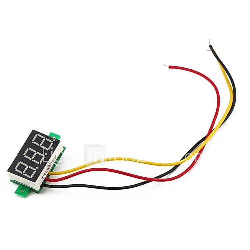 Reverse Polarity Protection Car DC0 100V Three Wire DC Digital Voltmeter