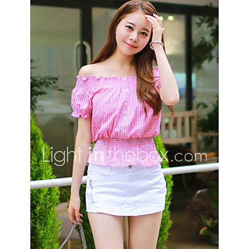 Jinbier Boat Neck Waisted Pink Shirt