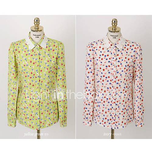 New Print Ladies Chiffon Blouse Shirts