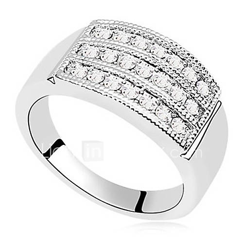 Xingzi Womens Charming White Full Crystal Ting