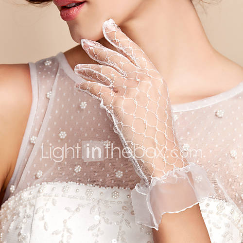 Lace Fingertips Wrist Length Evening/Wedding Gloves