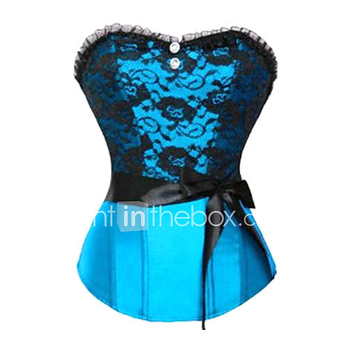 Fashion Satin Plastic Boning Corset Shapewear With T strap(More Colors)