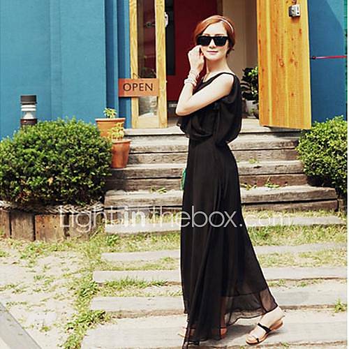 Womens Swing Beach Sleeveless Maxi Dress