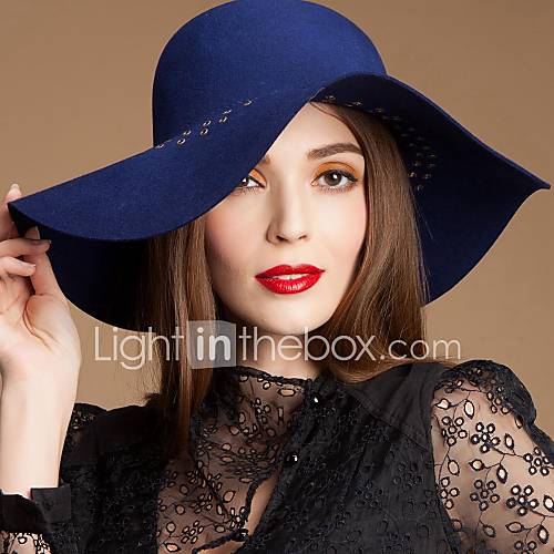 Unique Wool Ladies Party/Outdoor/Casual Hat With Chain And Bowknot(More Colors)