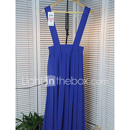 Rxhx Strap Chiffon Dress (Royal Blue)