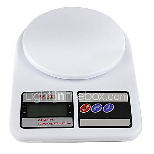 7Kg x 1g SF 400 ABS Plastic LCD Large Capacity Kitchen Digital Scale