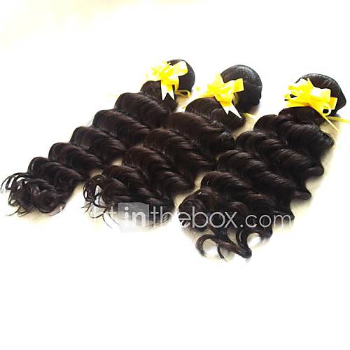 12 Inch 3pcs/lot Grade 5A Brazilian Virgin Hair Deep Wave Hair Extensions/Weaves