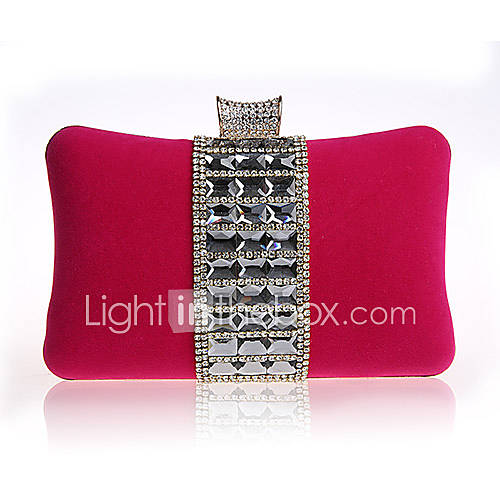 Jiminy Womens Top Grade Evening Clutch Bag(Fuchsia)