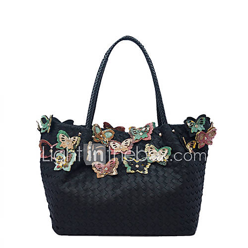 HONGQIU Womens Graceful Tote Bag(Black)